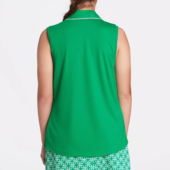 NWT Lady Hagen Women's Piped Sleeveless Golf Polo - Picture 3 of 4